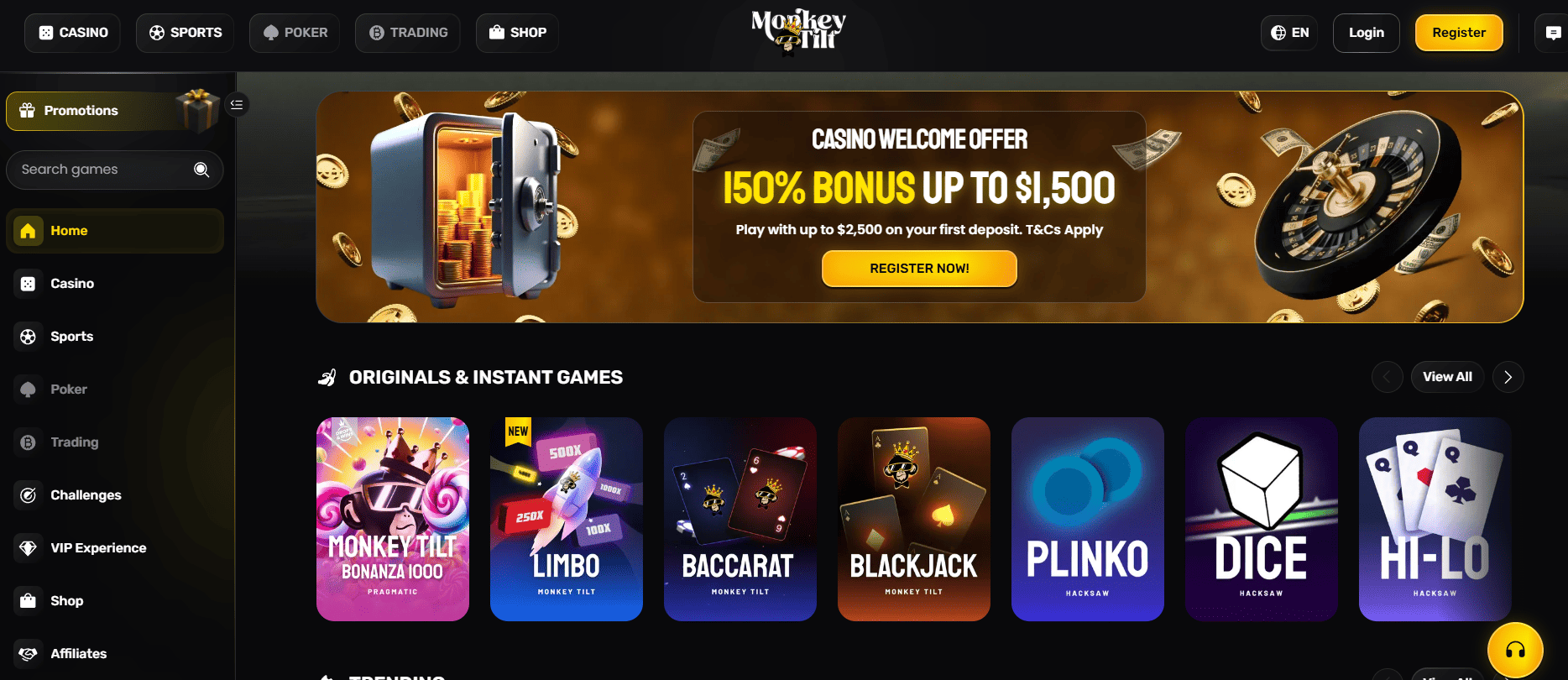 MonkeyTilt Casino