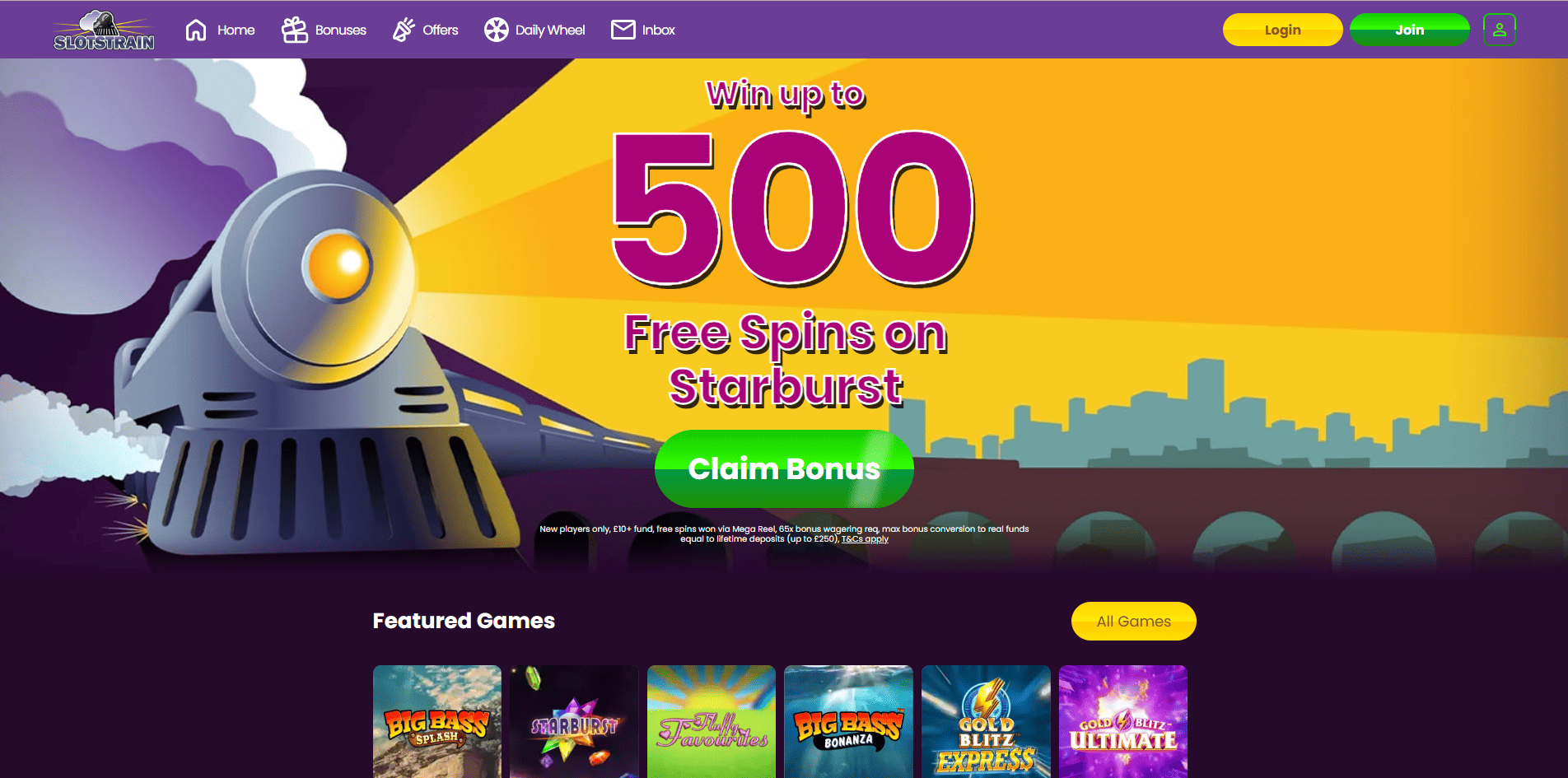 slots train homepage