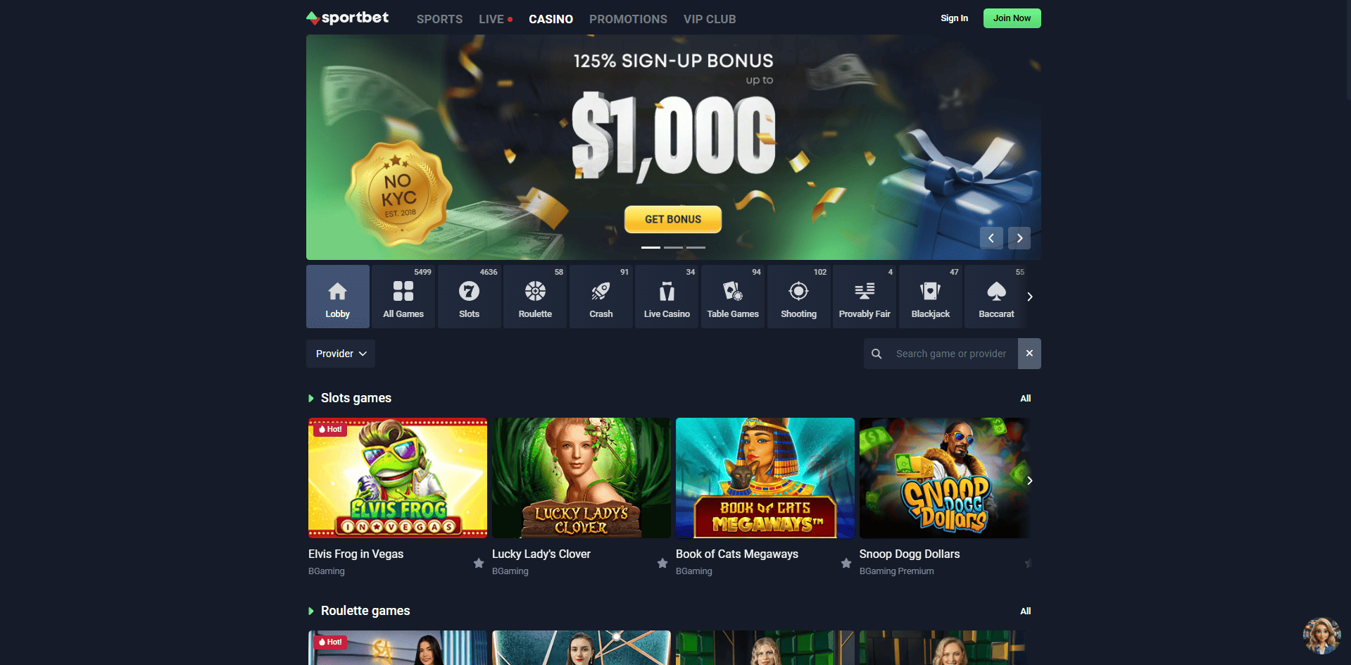 sportbet.one homepage